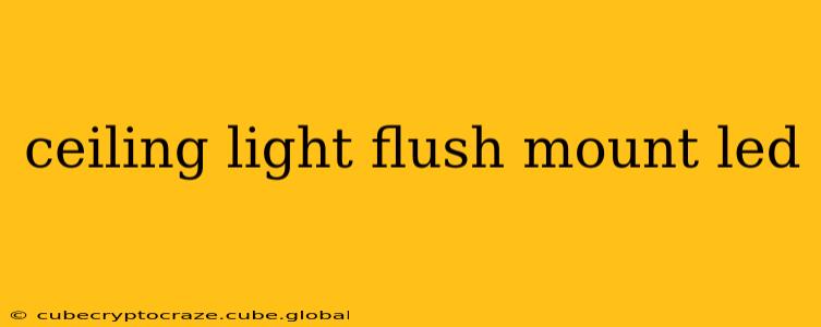 ceiling light flush mount led