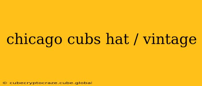 chicago cubs hat / vintage
