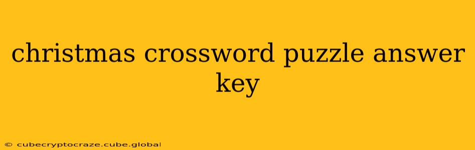 christmas crossword puzzle answer key