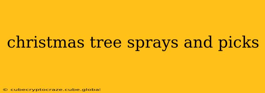 christmas tree sprays and picks