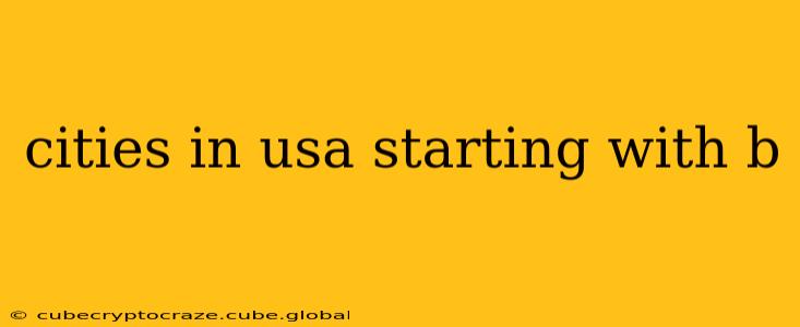 cities in usa starting with b