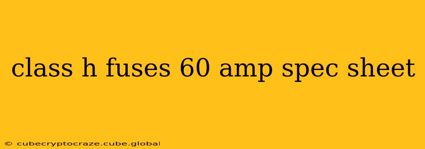 class h fuses 60 amp spec sheet