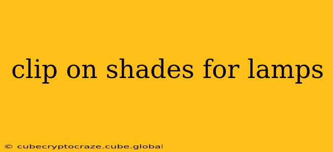 clip on shades for lamps