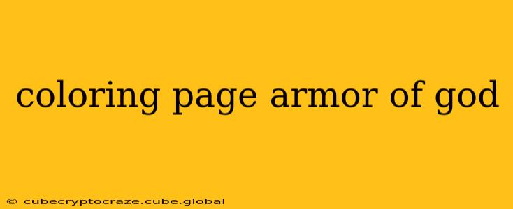 coloring page armor of god
