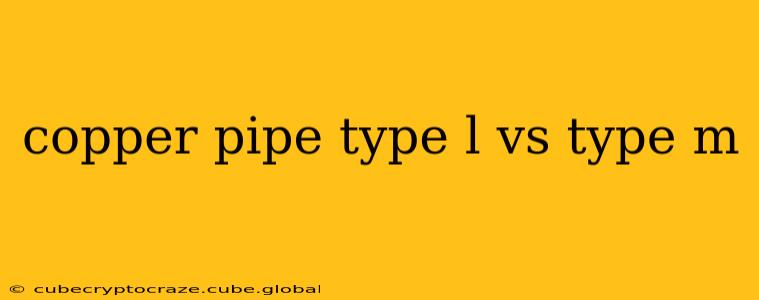 copper pipe type l vs type m