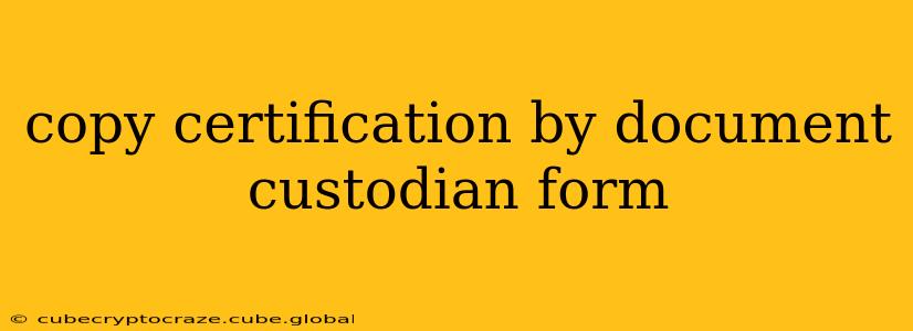 copy certification by document custodian form