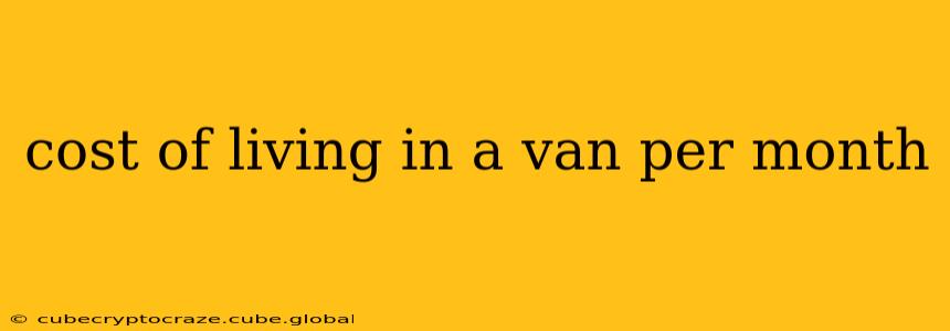 cost of living in a van per month