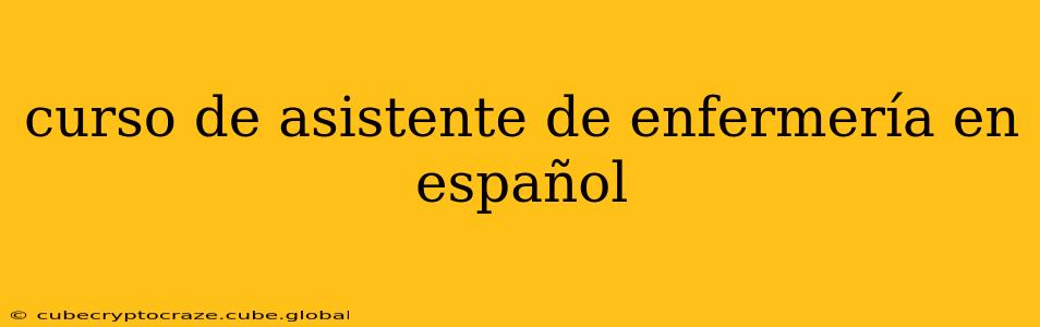 curso de asistente de enfermería en español