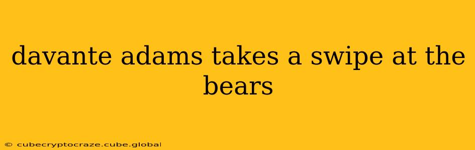 davante adams takes a swipe at the bears