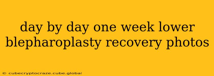 day by day one week lower blepharoplasty recovery photos