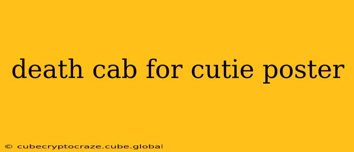 death cab for cutie poster