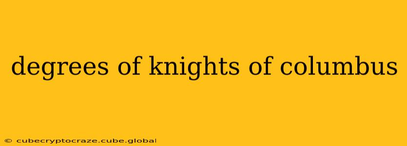 degrees of knights of columbus