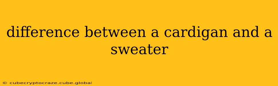 difference between a cardigan and a sweater