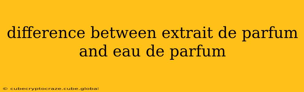 difference between extrait de parfum and eau de parfum