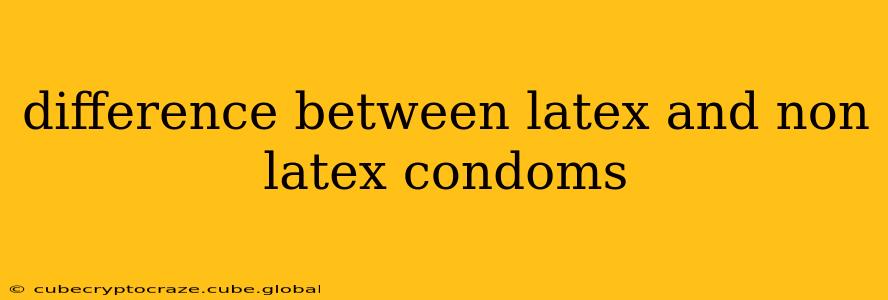difference between latex and non latex condoms