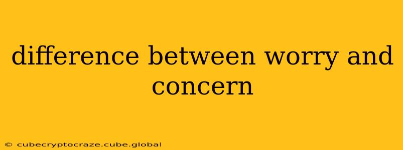 difference between worry and concern