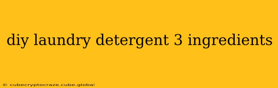 diy laundry detergent 3 ingredients