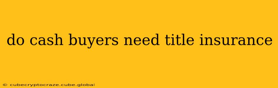 do cash buyers need title insurance