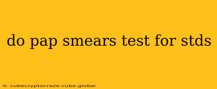 do pap smears test for stds