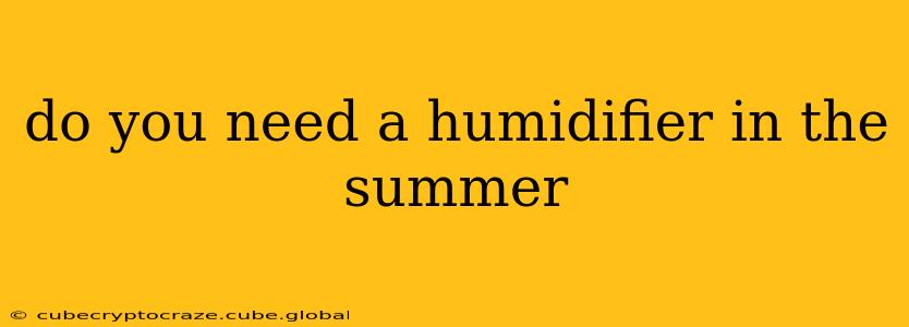do you need a humidifier in the summer