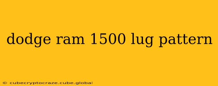 dodge ram 1500 lug pattern