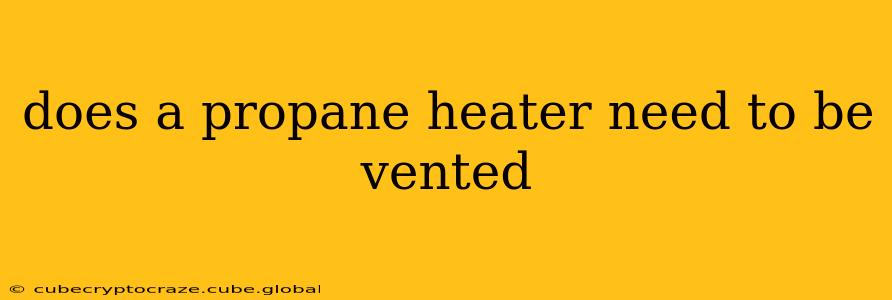 does a propane heater need to be vented
