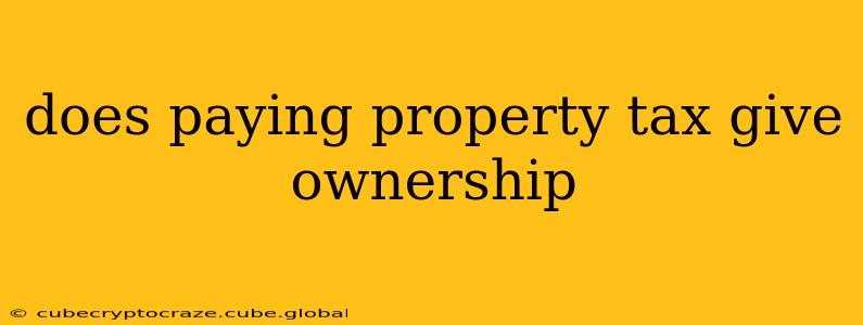 does paying property tax give ownership