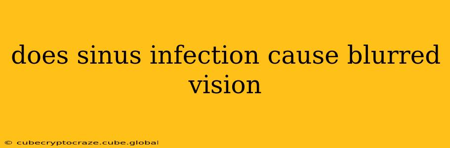 does sinus infection cause blurred vision