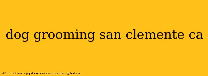 dog grooming san clemente ca
