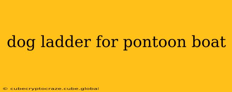 dog ladder for pontoon boat