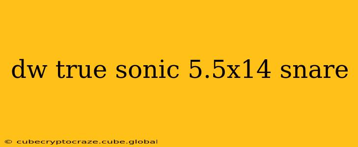 dw true sonic 5.5x14 snare