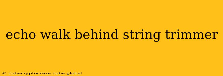 echo walk behind string trimmer