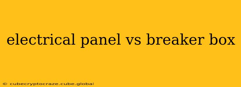 electrical panel vs breaker box