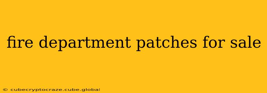 fire department patches for sale