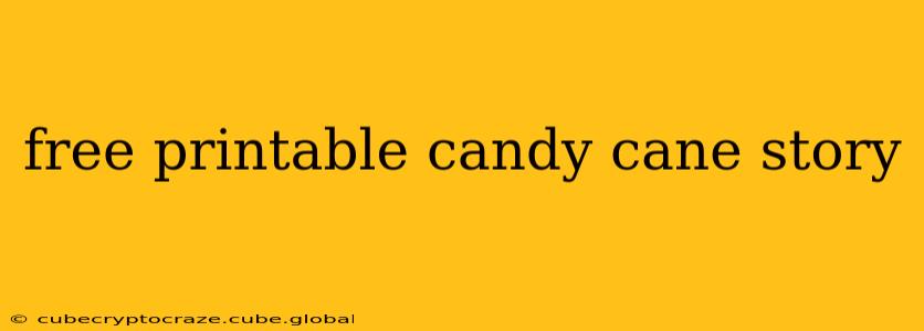 free printable candy cane story