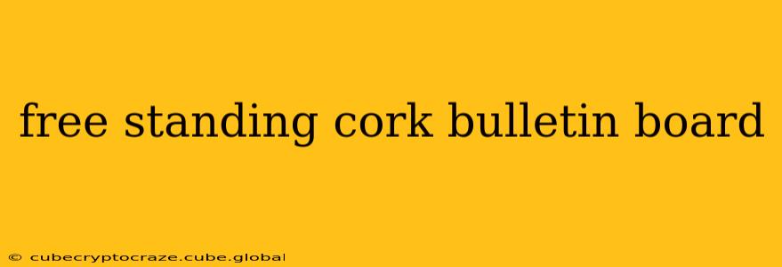 free standing cork bulletin board
