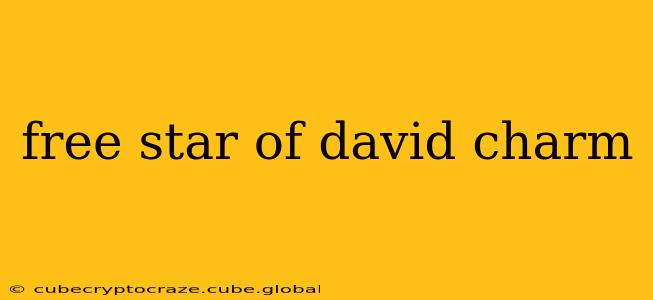 free star of david charm