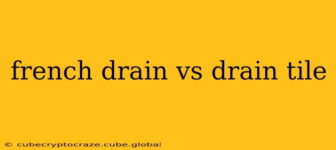 french drain vs drain tile