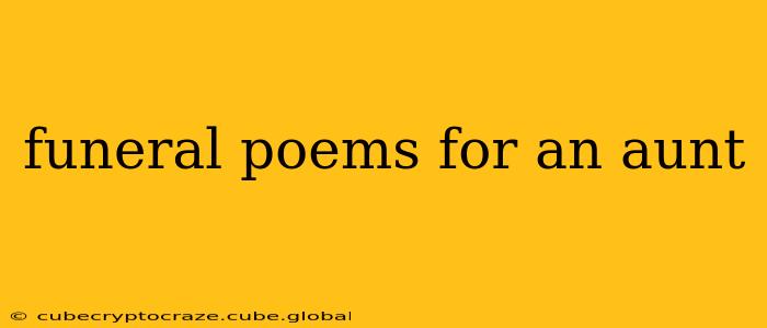 funeral poems for an aunt