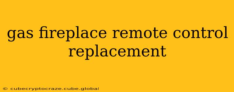 gas fireplace remote control replacement
