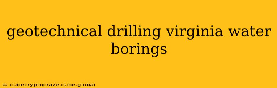 geotechnical drilling virginia water borings