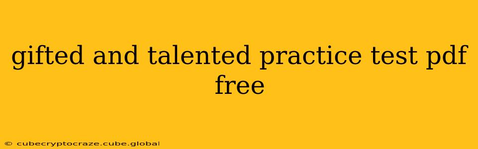 gifted and talented practice test pdf free