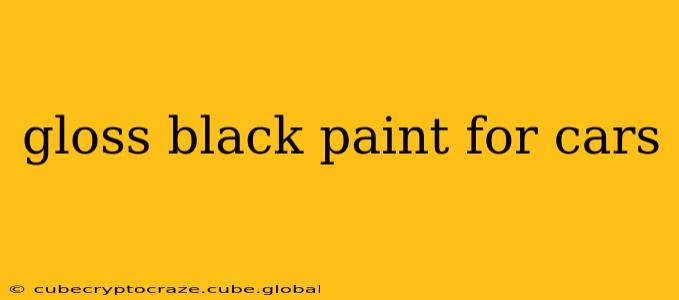 gloss black paint for cars