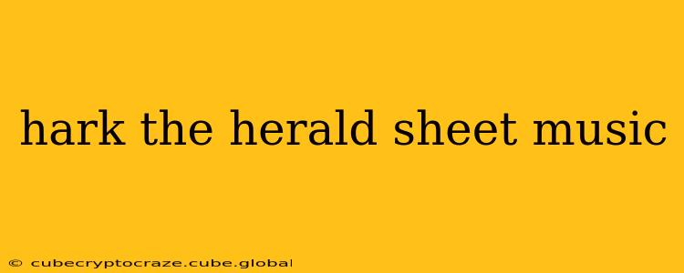 hark the herald sheet music