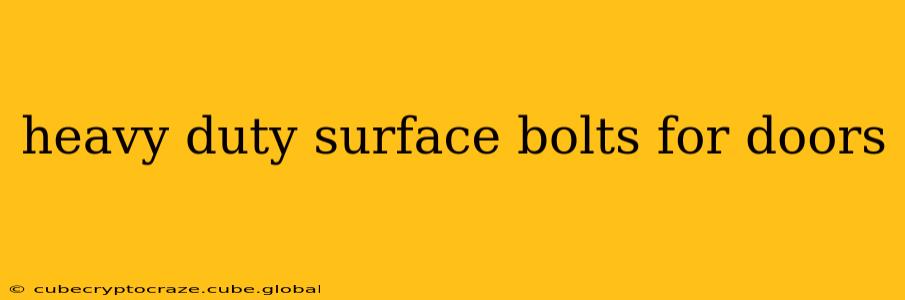 heavy duty surface bolts for doors