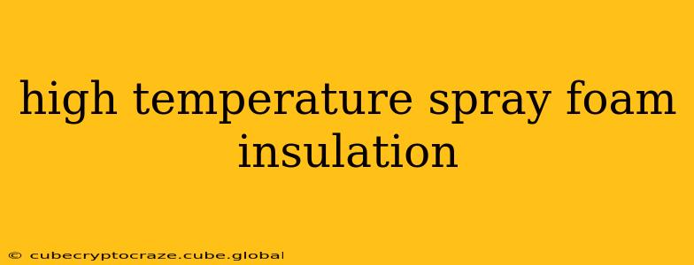 high temperature spray foam insulation