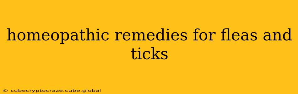 homeopathic remedies for fleas and ticks