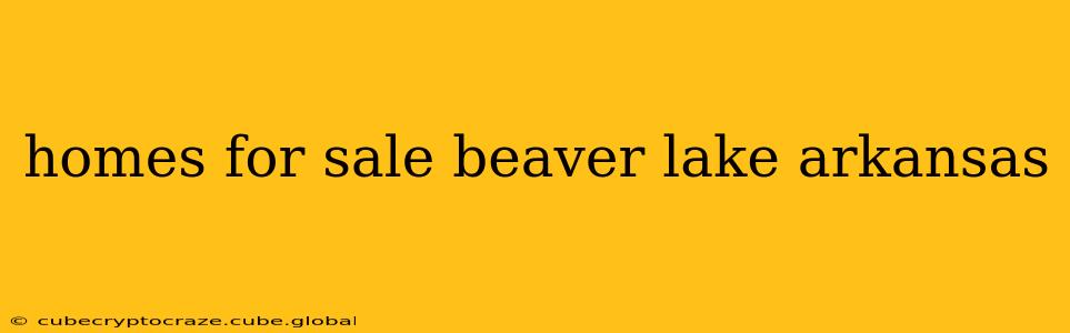 homes for sale beaver lake arkansas
