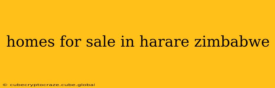 homes for sale in harare zimbabwe