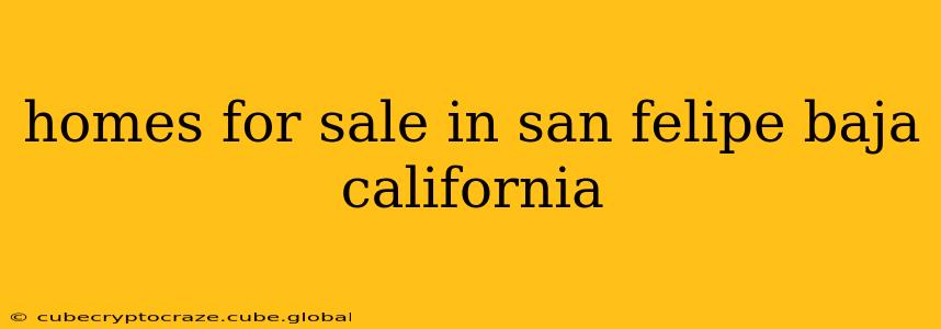 homes for sale in san felipe baja california
